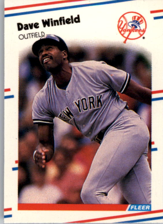1988 Fleer Mini Baseball Cards 044      Dave Winfield